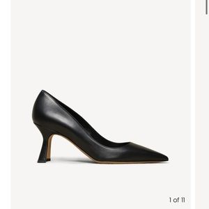 NWT M. Gemi Black Leather Cinzia 70mm 38.5